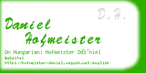 daniel hofmeister business card